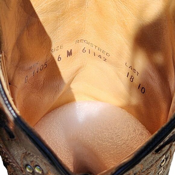 VTG CORRAL BOOT SZ 6 WOMEN WESTERN CRYSTAL CROSS STUDDED JEWELED COWBOY FESTIVAL - Picture 8 of 8